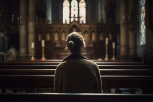 Mãe é abençoada por Nossa Senhora de Fátima